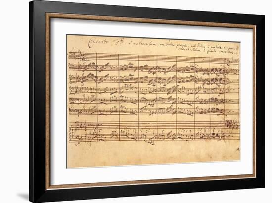 The Brandenburg Concertos, No.5 D-Dur, 1721-Johann Sebastian Bach-Framed Giclee Print