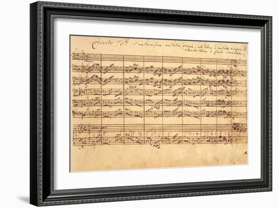 The Brandenburg Concertos, No.5 D-Dur, 1721-Johann Sebastian Bach-Framed Giclee Print