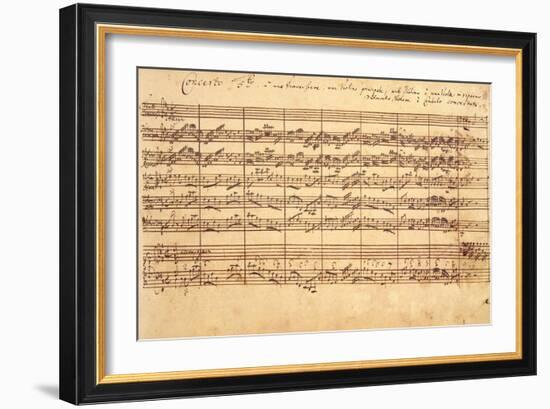 The Brandenburg Concertos, No.5 D-Dur, 1721-Johann Sebastian Bach-Framed Giclee Print