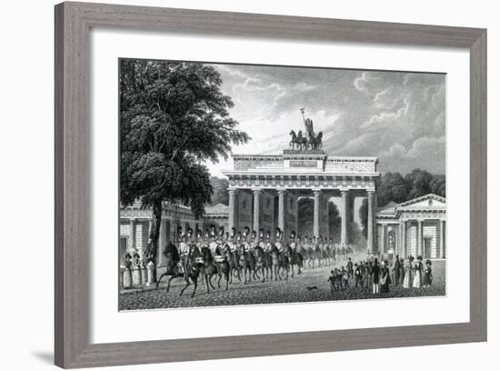 The Brandenburg Gate, Berlin, 1833-null-Framed Giclee Print