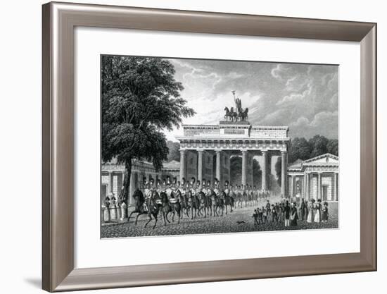 The Brandenburg Gate, Berlin, 1833-null-Framed Giclee Print