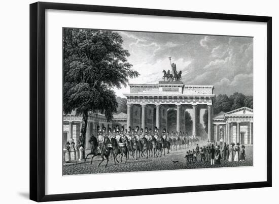 The Brandenburg Gate, Berlin, 1833-null-Framed Giclee Print