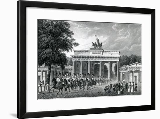 The Brandenburg Gate, Berlin, 1833-null-Framed Giclee Print