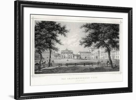 The Brandenburg Gate, Berlin, 19th Century-Johann Poppei-Framed Giclee Print