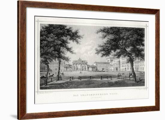 The Brandenburg Gate, Berlin, 19th Century-Johann Poppei-Framed Giclee Print