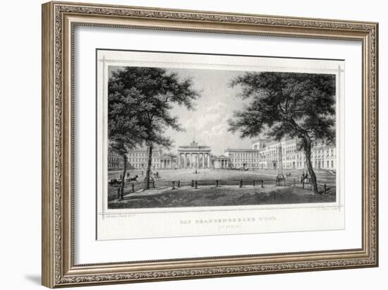 The Brandenburg Gate, Berlin, 19th Century-Johann Poppei-Framed Giclee Print