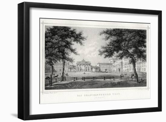 The Brandenburg Gate, Berlin, 19th Century-Johann Poppei-Framed Giclee Print