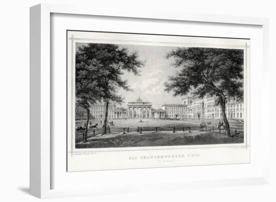 The Brandenburg Gate, Berlin, 19th Century-Johann Poppei-Framed Giclee Print