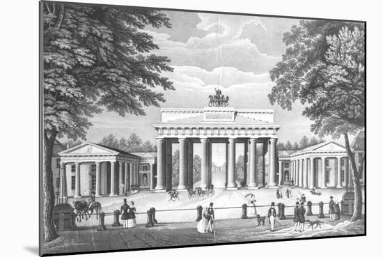 The Brandenburg Gate in Berlin, Mid 19th Century-German School-Mounted Giclee Print