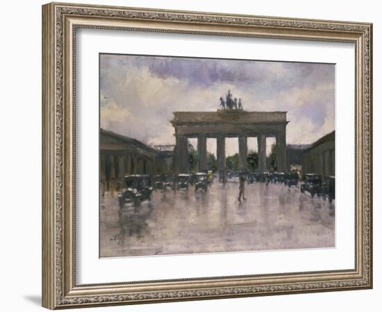 The Brandenburg Gate in Berlin-Lesser Ury-Framed Giclee Print