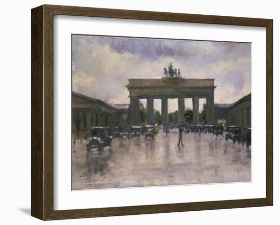 The Brandenburg Gate in Berlin-Lesser Ury-Framed Giclee Print