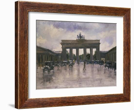 The Brandenburg Gate in Berlin-Lesser Ury-Framed Giclee Print