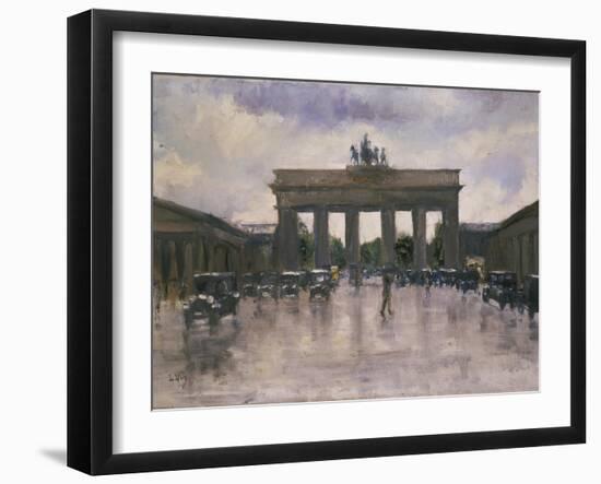 The Brandenburg Gate in Berlin-Lesser Ury-Framed Giclee Print