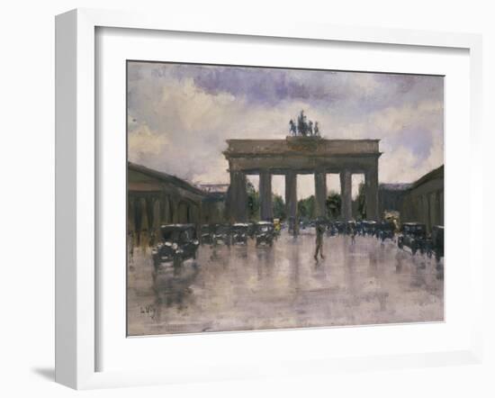 The Brandenburg Gate in Berlin-Lesser Ury-Framed Giclee Print