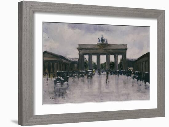 The Brandenburg Gate-Lesser Ury-Framed Giclee Print