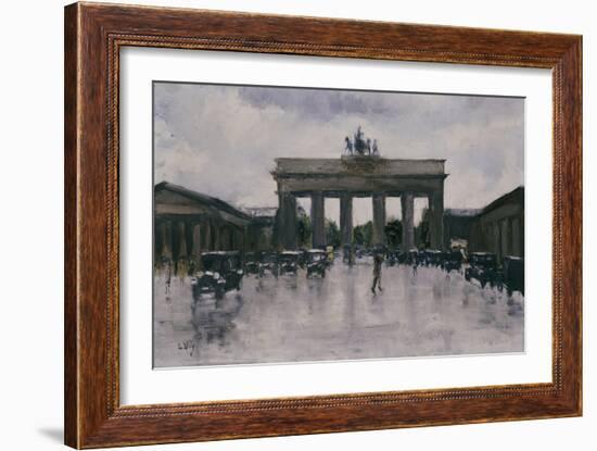 The Brandenburg Gate-Lesser Ury-Framed Giclee Print