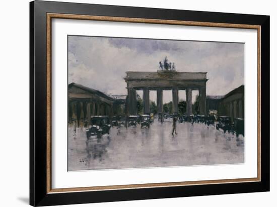 The Brandenburg Gate-Lesser Ury-Framed Giclee Print