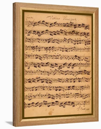 The Brandenburger Concertos, No.5 D-Dur, 1721-Johann Sebastian Bach-Framed Premier Image Canvas