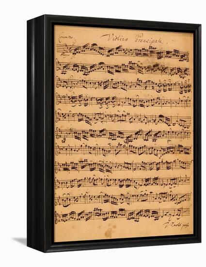 The Brandenburger Concertos, No.5 D-Dur, 1721-Johann Sebastian Bach-Framed Premier Image Canvas