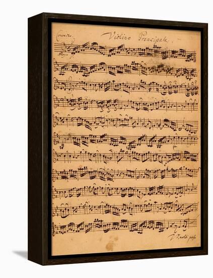 The Brandenburger Concertos, No.5 D-Dur, 1721-Johann Sebastian Bach-Framed Premier Image Canvas