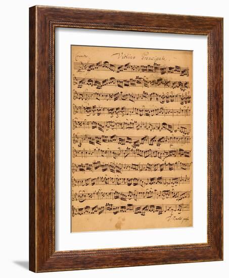 The Brandenburger Concertos, No.5 D-Dur, 1721-Johann Sebastian Bach-Framed Giclee Print