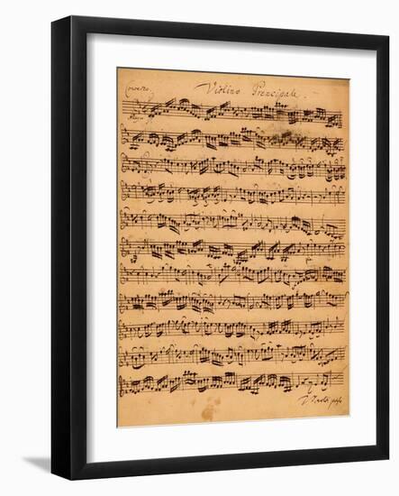 The Brandenburger Concertos, No.5 D-Dur, 1721-Johann Sebastian Bach-Framed Giclee Print