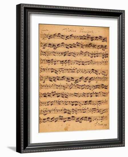 The Brandenburger Concertos, No.5 D-Dur, 1721-Johann Sebastian Bach-Framed Giclee Print