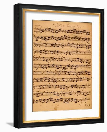 The Brandenburger Concertos, No.5 D-Dur, 1721-Johann Sebastian Bach-Framed Giclee Print