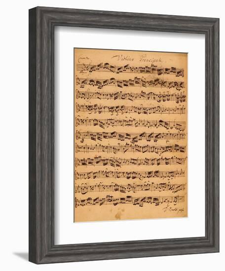 The Brandenburger Concertos, No.5 D-Dur, 1721-Johann Sebastian Bach-Framed Giclee Print