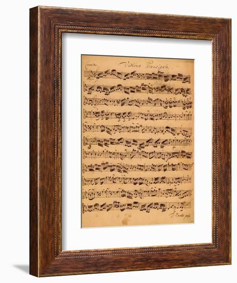 The Brandenburger Concertos, No.5 D-Dur, 1721-Johann Sebastian Bach-Framed Giclee Print