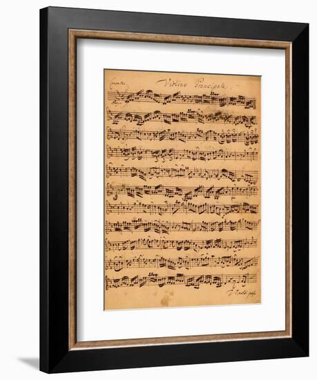 The Brandenburger Concertos, No.5 D-Dur, 1721-Johann Sebastian Bach-Framed Giclee Print