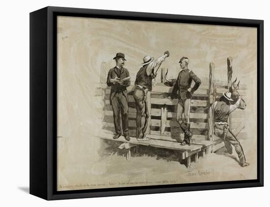 The Branding Chute-Frederic Remington-Framed Premier Image Canvas