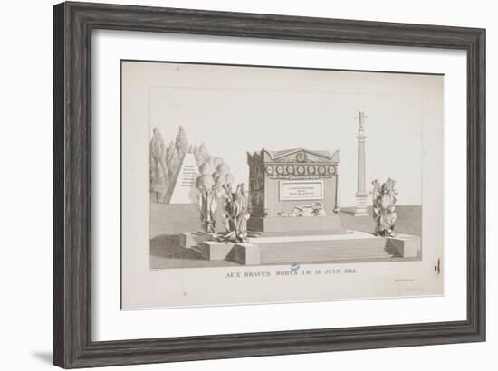 The Brave Dead of the 18 June 1815, 1815-Hippolyte Lecomte-Framed Giclee Print