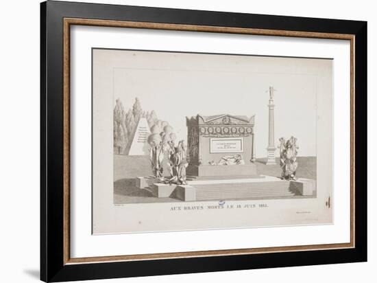 The Brave Dead of the 18 June 1815, 1815-Hippolyte Lecomte-Framed Giclee Print