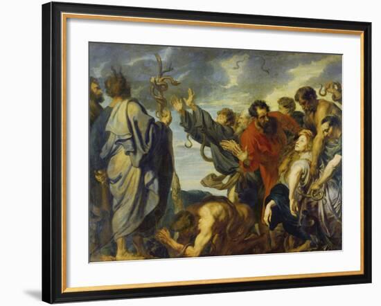 The Brazen Serpent, 1618-20-Sir Anthony Van Dyck-Framed Giclee Print