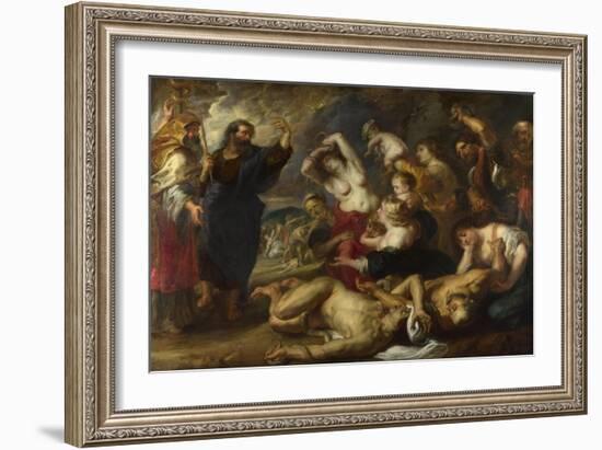 The Brazen Serpent, 1635-1640-Peter Paul Rubens-Framed Giclee Print