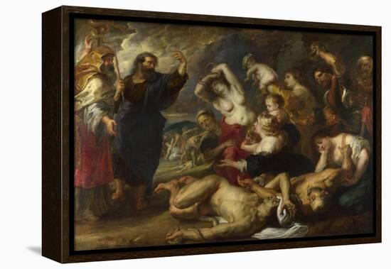 The Brazen Serpent, 1635-1640-Peter Paul Rubens-Framed Premier Image Canvas