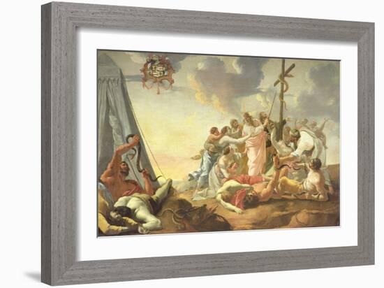 The Brazen Serpent, Right Hand Section-Simon Vouet-Framed Giclee Print