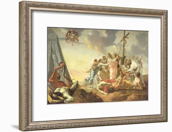 The Brazen Serpent, Right Hand Section-Simon Vouet-Framed Giclee Print