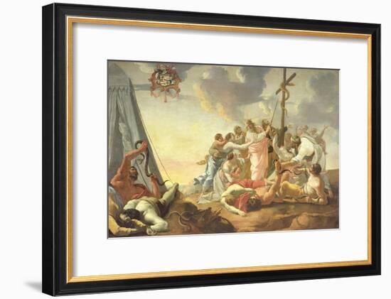 The Brazen Serpent, Right Hand Section-Simon Vouet-Framed Giclee Print