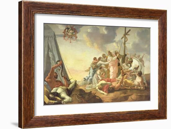 The Brazen Serpent, Right Hand Section-Simon Vouet-Framed Giclee Print