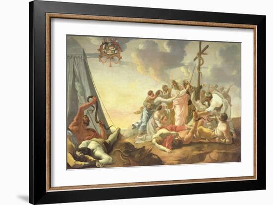 The Brazen Serpent, Right Hand Section-Simon Vouet-Framed Giclee Print