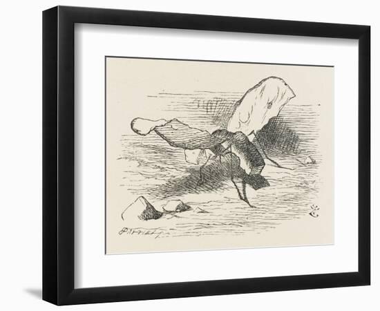 The Bread-And-Butter Fly-John Tenniel-Framed Art Print