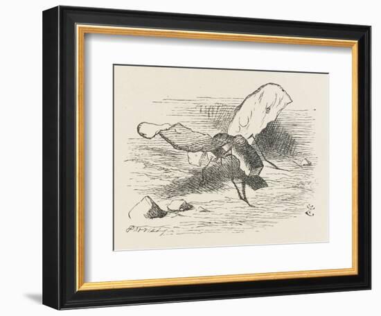 The Bread-And-Butter Fly-John Tenniel-Framed Art Print