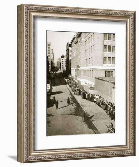 The breadline, a visible sign of poverty during the Great Depression, USA, 1930s-Unknown-Framed Photographic Print