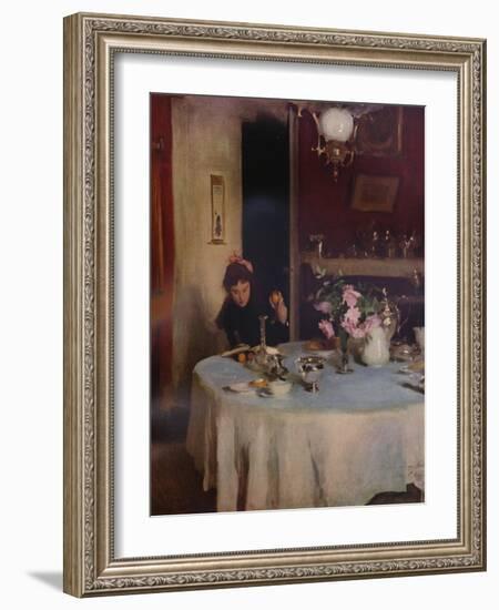 'The Breakfast Table', 1884 (1934)-John Singer Sargent-Framed Giclee Print