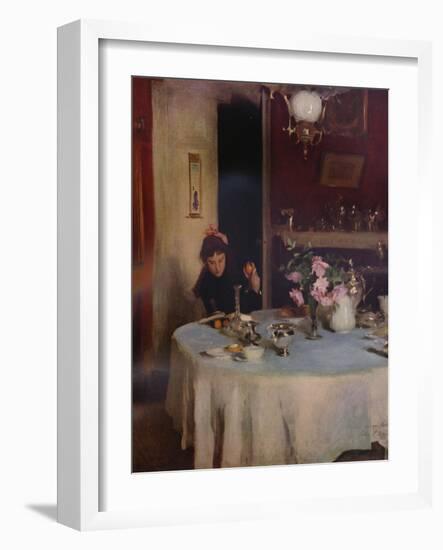 'The Breakfast Table', 1884 (1934)-John Singer Sargent-Framed Giclee Print