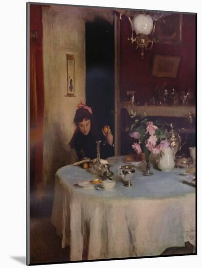 'The Breakfast Table', 1884 (1934)-John Singer Sargent-Mounted Giclee Print