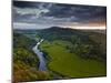 The Breaking Dawn Sky and the River Wye from Symonds Yat Rock, Herefordshire, England, United Kingd-Julian Elliott-Mounted Photographic Print