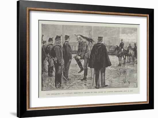 The Breaking of Captain Dreyfus's Sword in the Court of L'Ecole Militaire, 5 January 1895-Frederic De Haenen-Framed Giclee Print